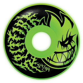 SPITFIRE F4 99a BH RADIAL FULL 54mm DEATHMASK II GLOW WHEELS SET