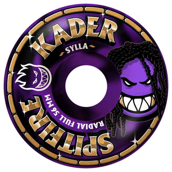 SPITFIRE SYLLA F4 99A ROLLY RAD FULL 56MM BLK/PUR SWIRL WHEELS SET
