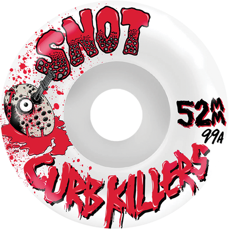 SNOT CURB KILLER CONICAL 52MM 99A WHITE WHEELS SET