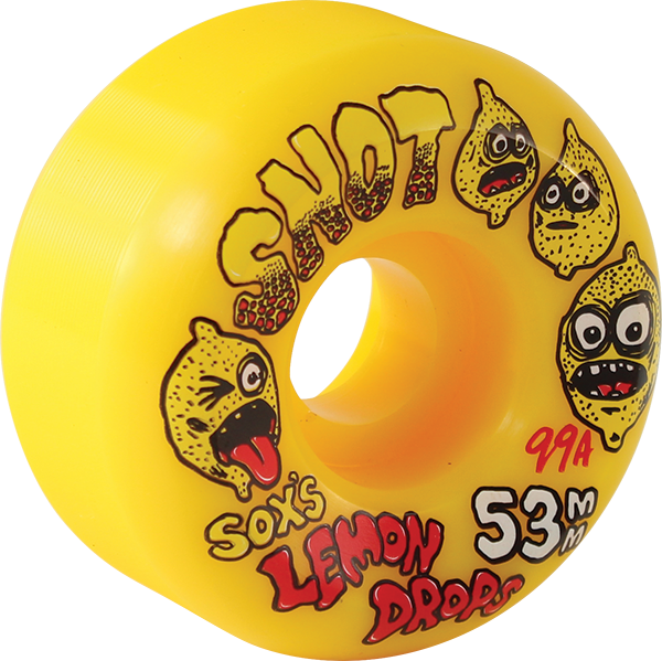 SNOT SOX LEMON DROPS CONICAL 53MM 99A YELLOW WHEELS SET