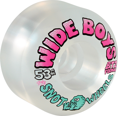 SNOT WIDE BOYS 53MM 99A CLEAR PINK WHEELS SET