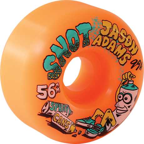 SNOT ADAMS SPRAY CANS CONICAL 56MM 99A NEON ORANGE WHEELS SET