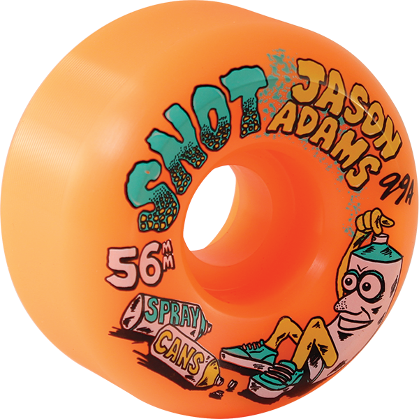 SNOT ADAMS SPRAY CANS CONICAL 56MM 99A NEON ORANGE WHEELS SET
