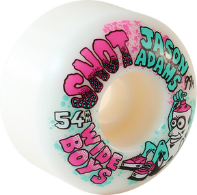 SNOT ADAMS WIDE BOYS 54MM 99A WHITE WHEELS SET
