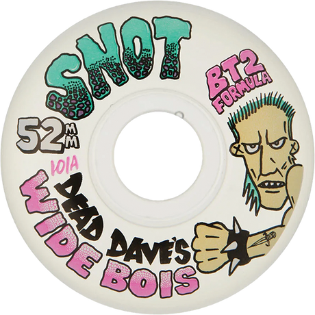 SNOT DEAD DAVE WIDE BOYS 52MM 101A CLEAR WHEELS SET