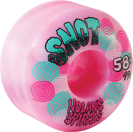 SNOT HOUGHTON SPIRAL WIDE BOYS 58MM 99A PNK WT SWL WHEELS SET