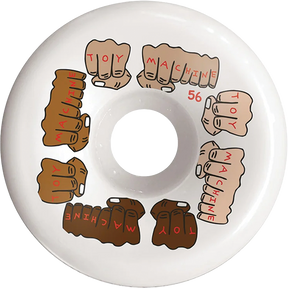 TOY MACHINE FISTS COLORS C LINE WHEEL 56MM WHITE WHEELS SET