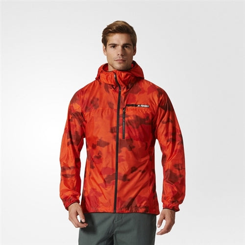 Adidas Agravic Wind Jacket Mens Energy Orange - Large