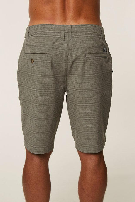 Oneill Locked Stripe Hybrid Shorts Mens Dark Khaki