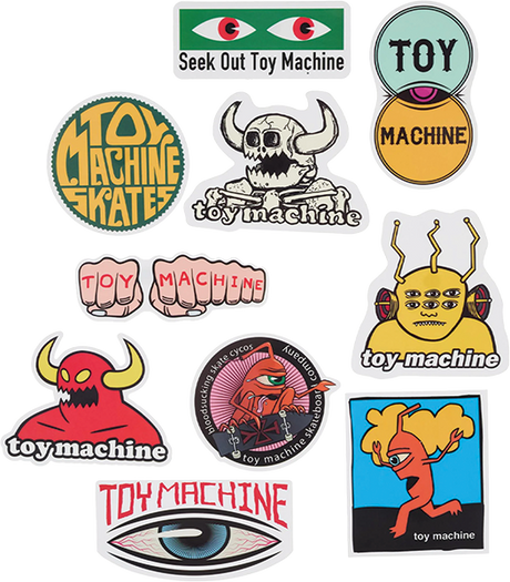 TOY MACHINE STICKER PACK 1 ASSORTED STICKER PACK