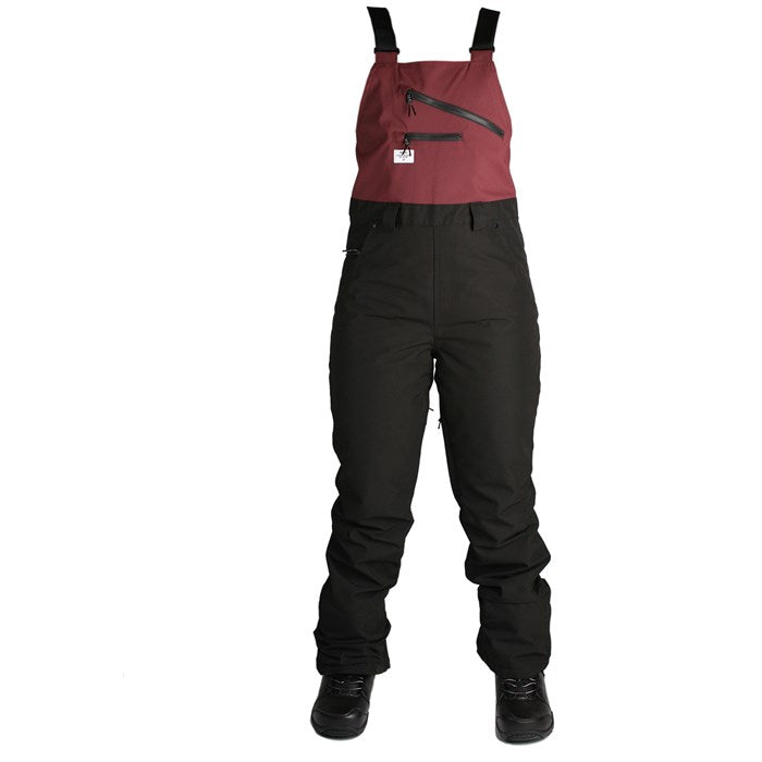 Ride Emerald Bibs Womens Black Burgundy L