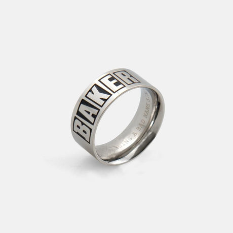 Baker Brand Logo Ring Silver M-10