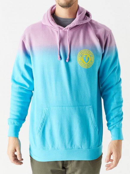 Thunder Mainliner Fade Pigment Hoodie Blue Pink XL