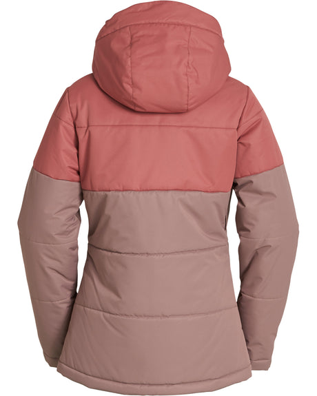Billabong Down Rider Snow Jacket Womens Vintage Plum L