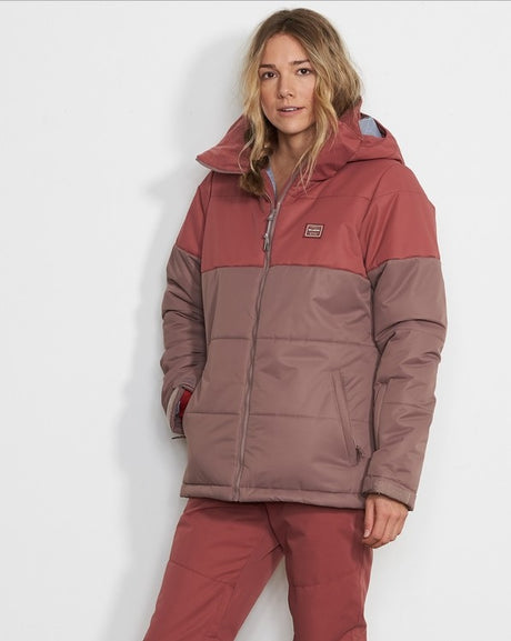 Billabong Down Rider Snow Jacket Womens Vintage Plum L