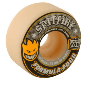 Spitfire F4 Conical Wheels Set Yellow Print 56mm/99d