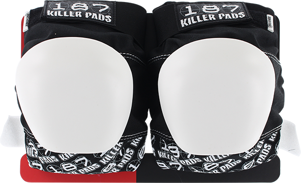 187 PRO KNEE PADS XSMALL BLK/WHT TEXT/WHT CAP