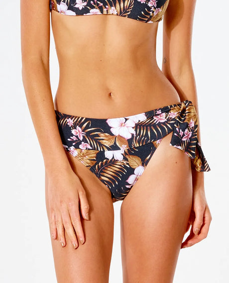 Rip Curl PlayaBella HighWaist Cheeky Swim Bottoms Black S