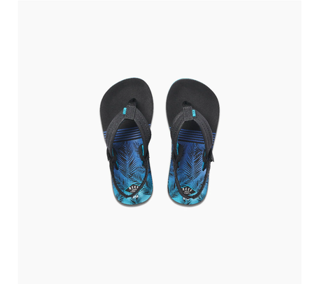 Reef Ahi Aqua Palms Sandals Kids Blue 4k-5k