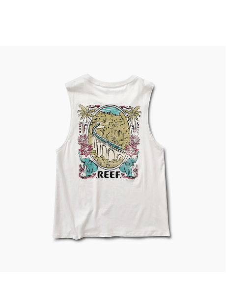 Reef Adventure Muscle Tank Womens Marshmallow M
