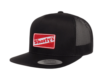 Shortys OG Logo Mesh Hat Black Red Snapback