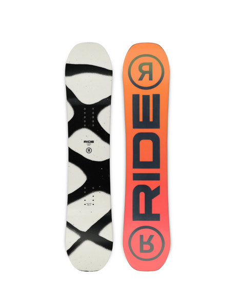 Ride LowRide Snowboard Youth 2025 White Black 130