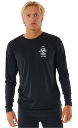 Rip Curl Icons SurfLite UPF Long Sleeve Mens Black XL