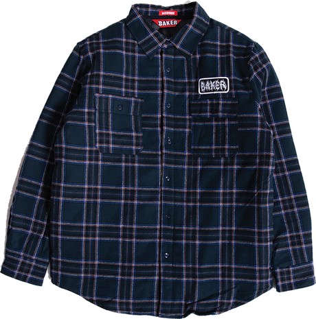 BAKER CRUST FLANNEL JACKET MEDIUM BLUE PLAID