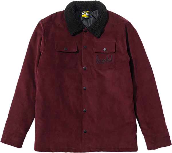 KROOKED SKRIPT JACKET JACKET XLARGE BURGUNDY