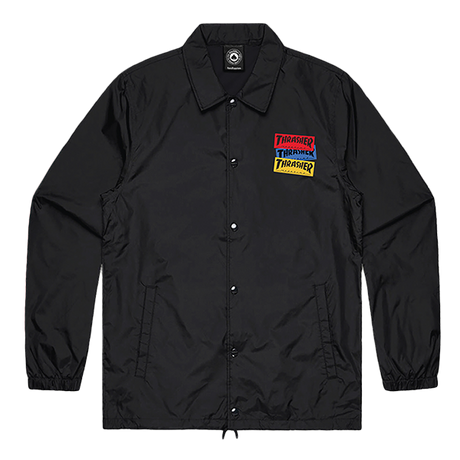 THRASHER STICKER COACH JACKET MEDIUM BLACK