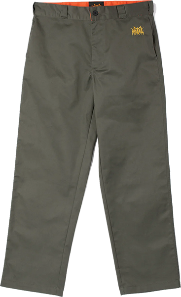 METAL JERSEY CHINO PANTS 36-OLIVE