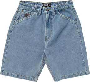 REAL STREET CLEANER DENIM SHORTS 40 LT.BLEACH WASH