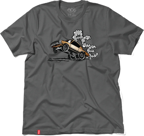 ACE BURNOUT SS TSHIRT MEDIUM CHARCOAL