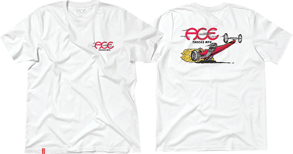 ACE DRAGSTER SS TSHIRT LARGE WHITE