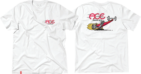 ACE DRAGSTER SS TSHIRT LARGE WHITE