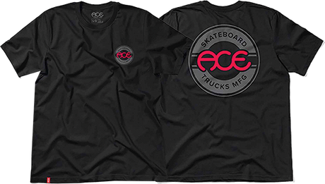 ACE SEAL LOGO SS TSHIRT MEDIUM  BLACK/WHT/GREY/RED
