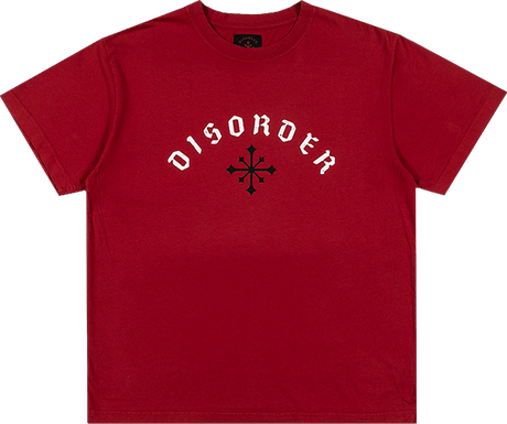 DISORDER ARCH LOGO SS TSHIRT LARGE  DISORDER RED
