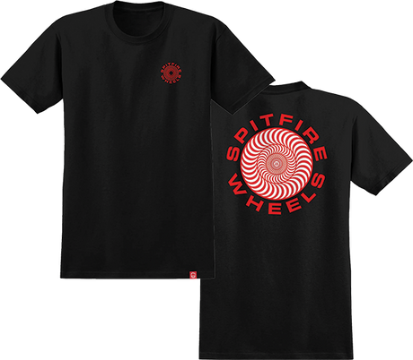 SPITFIRE CLASS TSHIRTIC '87 SWIRL FILL SS TSHIRT LARGE BLACK RED WHT