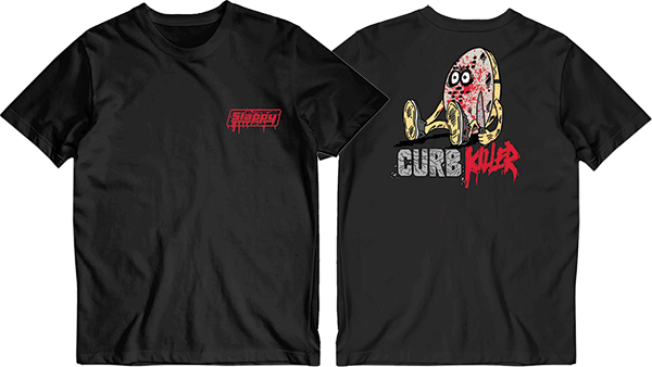SLAPPY CURB KILLER SS TSHIRT LARGE BLACK