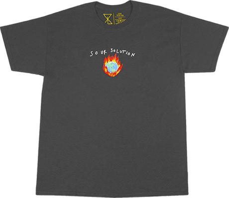 SOUR IN FLAMES SS SMALL HEATHER GREY