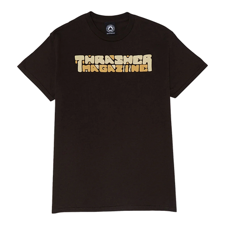 THRASHER BLOCKS SS TSHIRT LARGE DARK CHOC