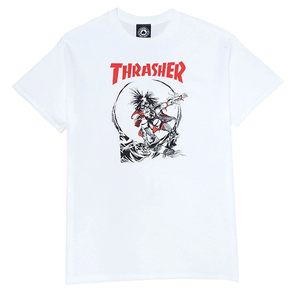 THRASHER OUTLAW 2-TONE SS TSHIRT LARGE WHITE