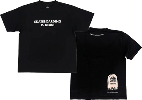 WORLD INDUSTRIES SKATEBOARDING IS DEAD MEDIUM BLACK