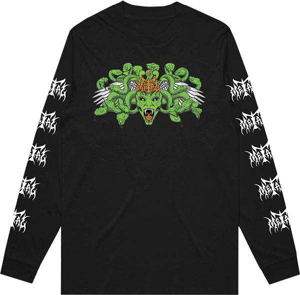 METAL MEDUSA LONGSLEEVE TSHIRT MEDIUM BLACK