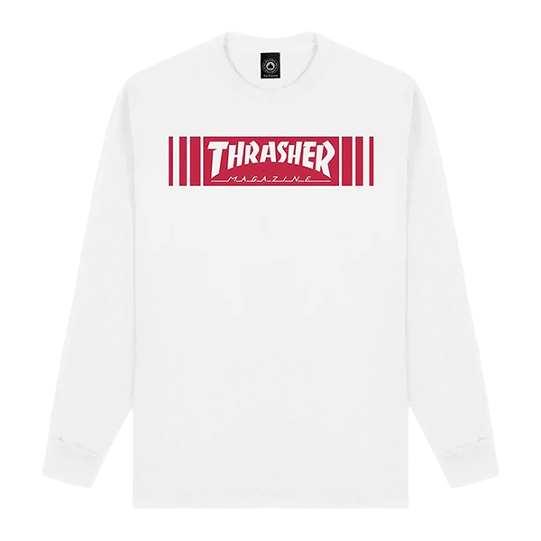 THRASHER BAR LONGSLEEVE TSHIRT XLARGE WHITE