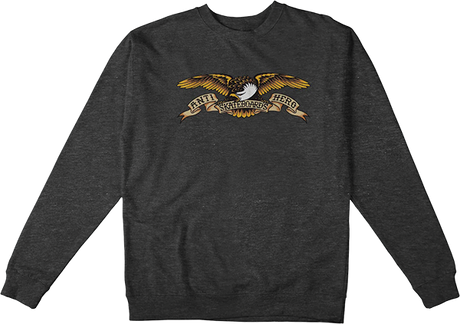 ANTI HERO EAGLE CREWNECK SWEATSHIRT SMALL CHARCOAL HEATHER BLACK