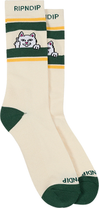 RIP N DIP PEEKING NERMAL CREW SOCK BONE FOREST