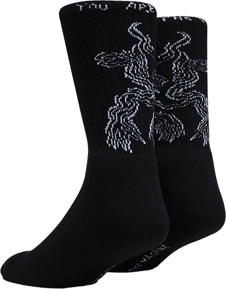 TOY MACHINE VOID CREW SOCKS BLACK 1pr