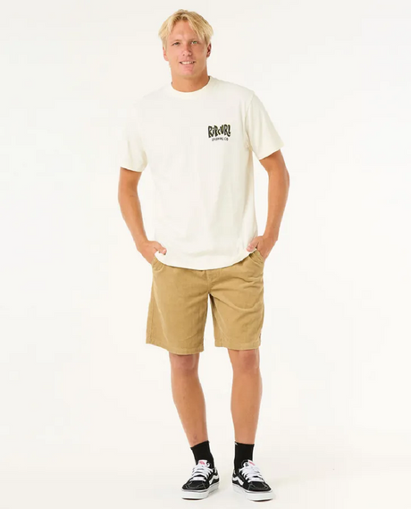 Rip Curl Shield Tshirt Mens Bone S