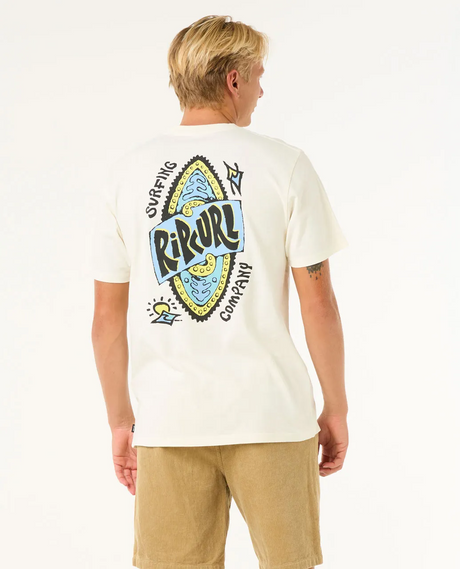 Rip Curl Shield Tshirt Mens Bone